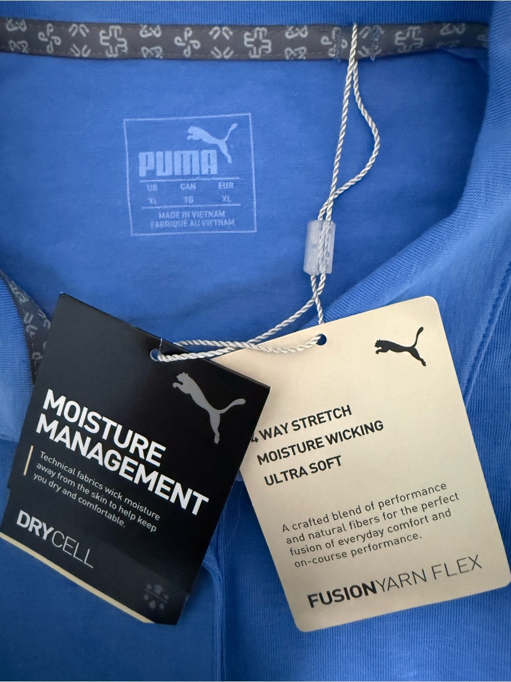 Puma Two-Tone Blue Sleeveless Polo Mini Dress - Picture 7 of 8
